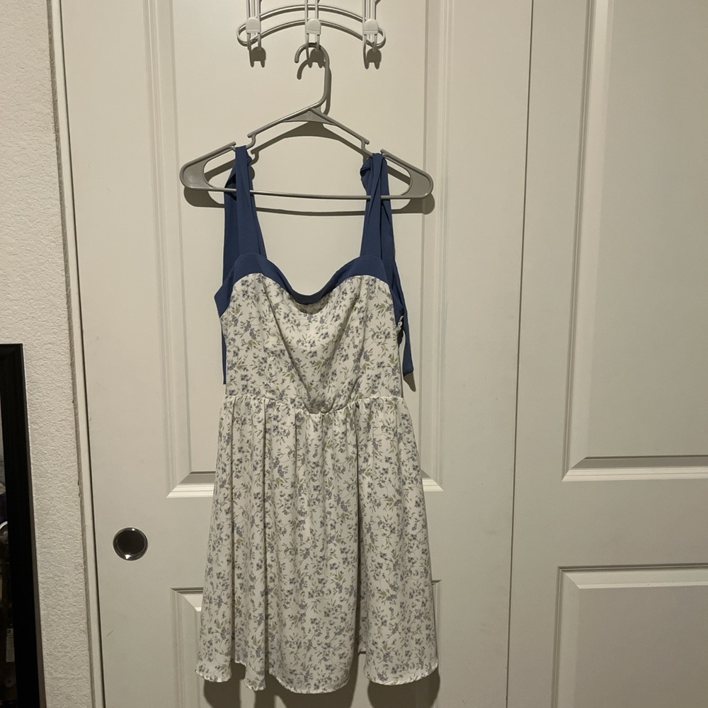 Sienna Sky Blue and White Floral Dress